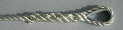 3/8" X 100' NYLON 3-STRAND TWIST ANCHOR LINE - WHITE
